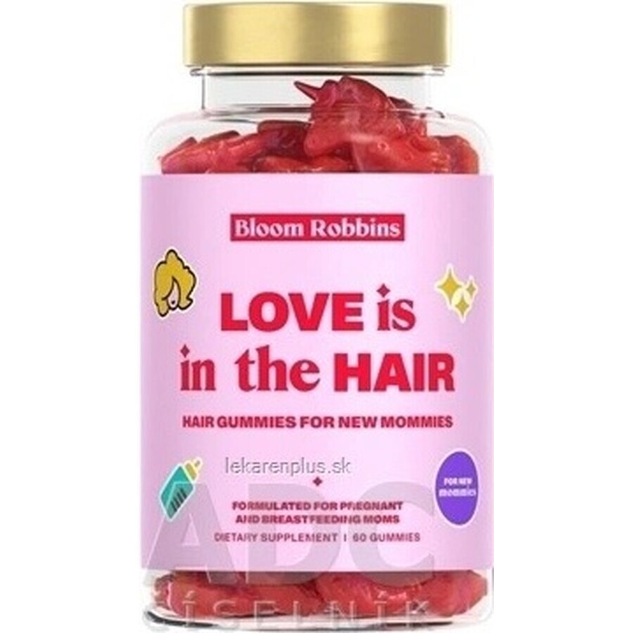 LOVE is in the HAIR - Gomma per capelli per neomamme 1×60 pezzi, integratore alimentare per mamme