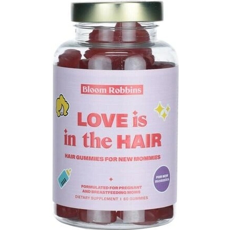 LOVE is in the HAIR - Gomma per capelli per neomamme 1×60 pezzi, integratore alimentare per mamme