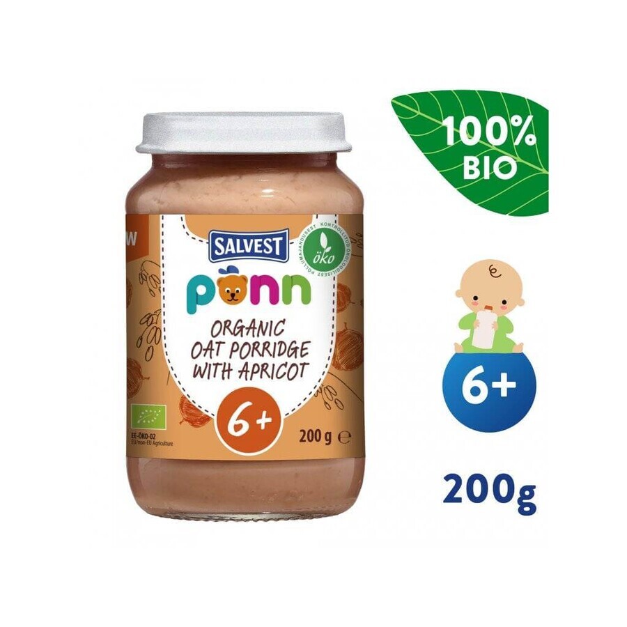 SALVEST ORGANIC Põnn Albicocche con fiocchi d'avena 200 g 1×200 g