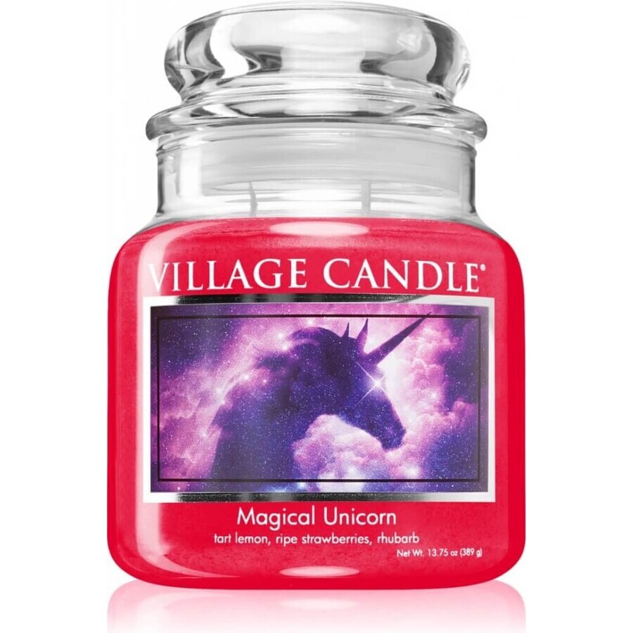 Village Candle Candela profumata in vetro - Magical Unicorn, media 1×1 pz, candela profumata