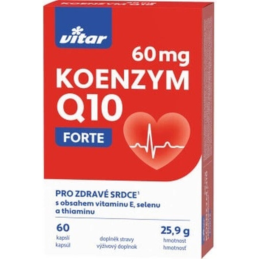 KOENZYM Q10 60 mg FORTE 1×60 cps, con vitamina E e selenio