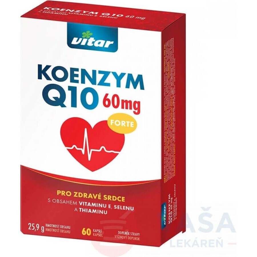 KOENZYM Q10 60 mg FORTE 1×60 cps, con vitamina E e selenio