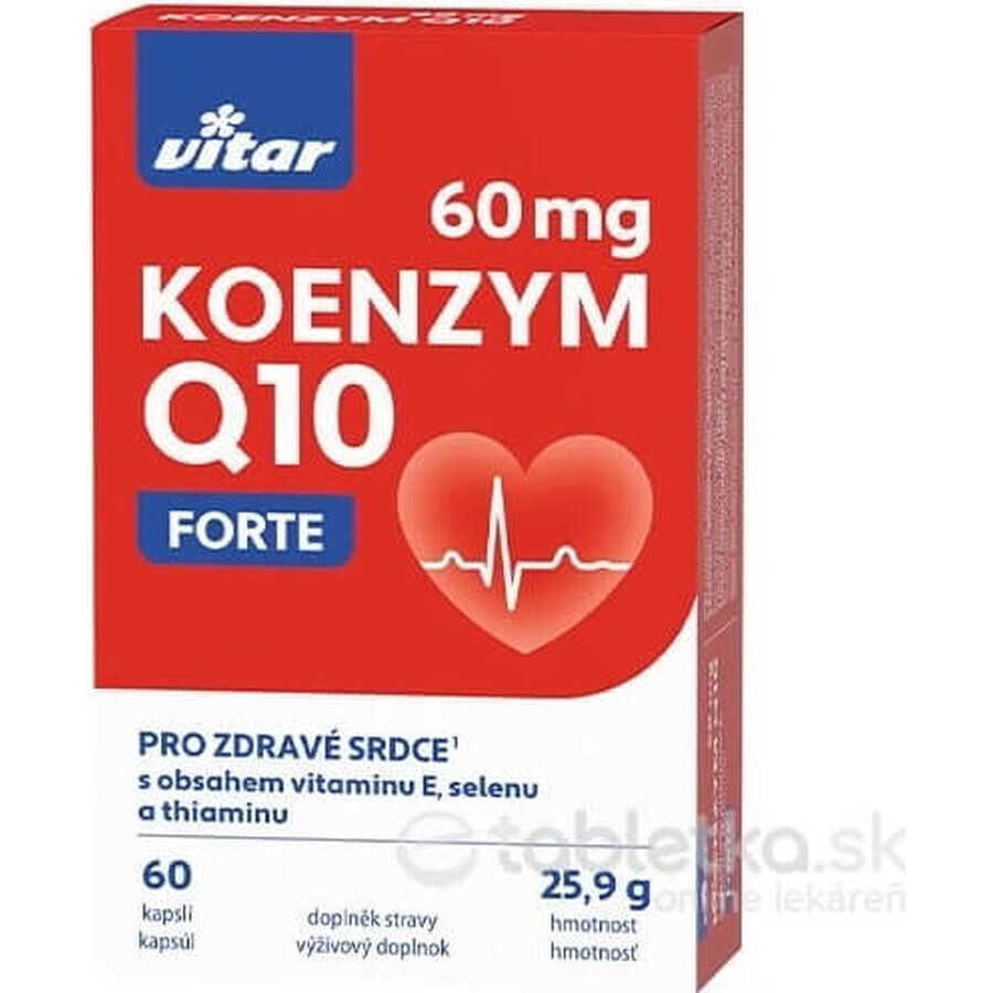 KOENZYM Q10 60 mg FORTE 1×60 cps, con vitamina E e selenio