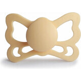 FRIGG Farfalla succhietto anatomico in silicone Pale Daffodil, +6m 1×1 pz, succhietto in silicone