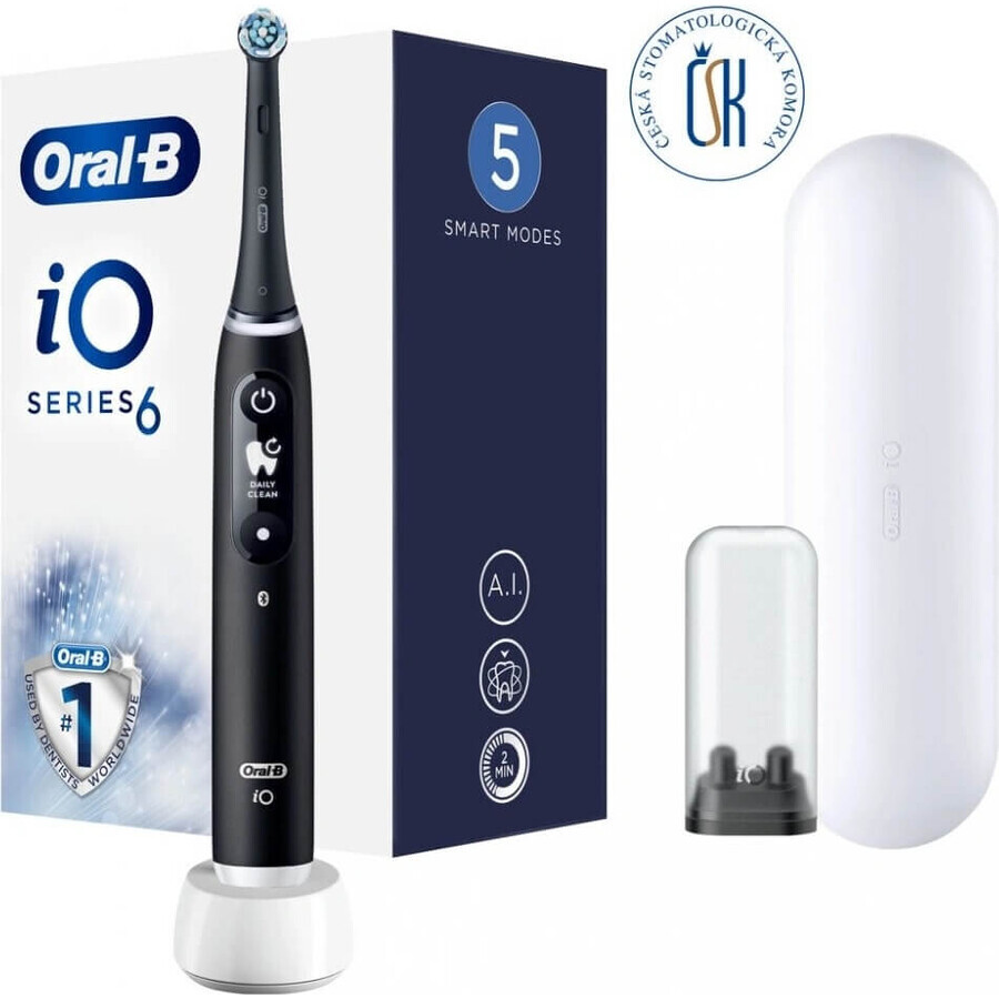 Oral B Oral B iO Series 6 Zwart 1×1 elektrische tandenborstel, elektrische tandenborstel