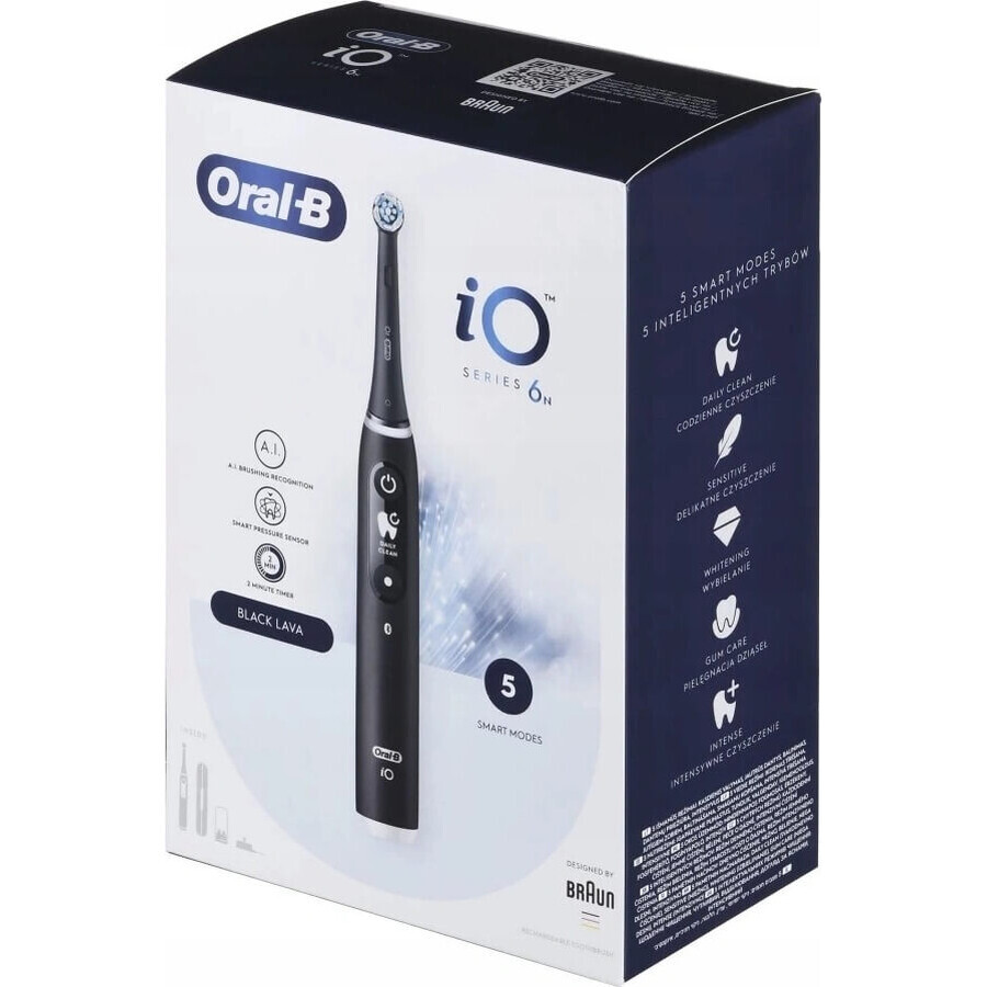 Oral B Oral B iO Series 6 Zwart 1×1 elektrische tandenborstel, elektrische tandenborstel