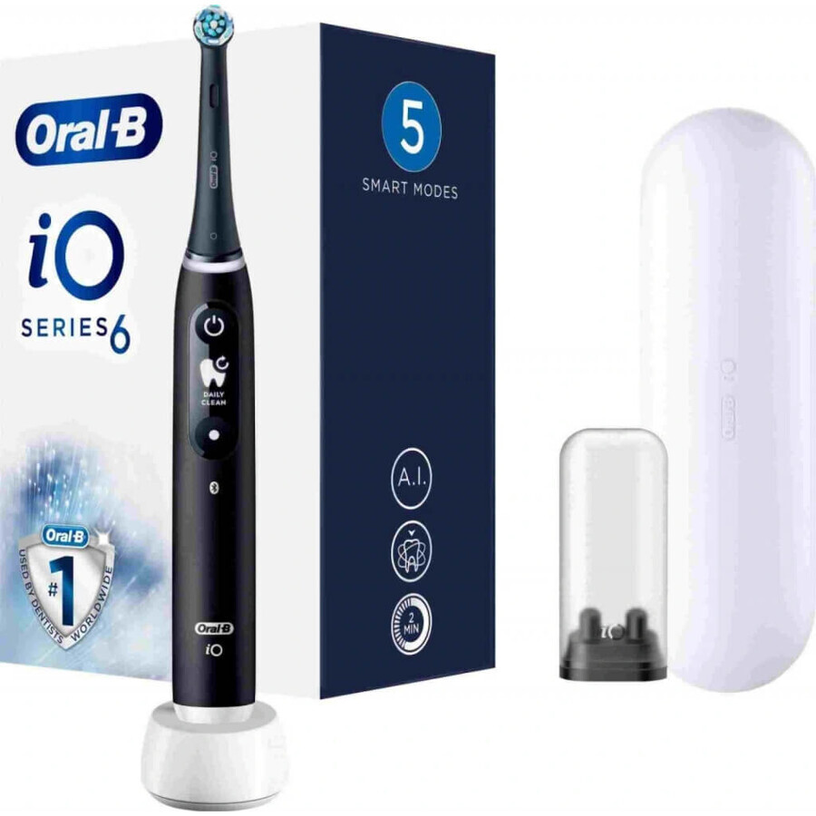 Oral B Oral B iO Series 6 Zwart 1×1 elektrische tandenborstel, elektrische tandenborstel