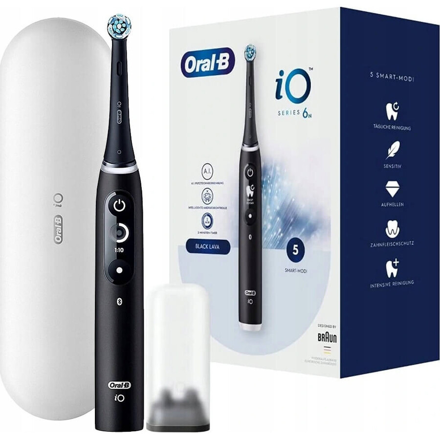 Oral B Oral B iO Series 6 Zwart 1×1 elektrische tandenborstel, elektrische tandenborstel