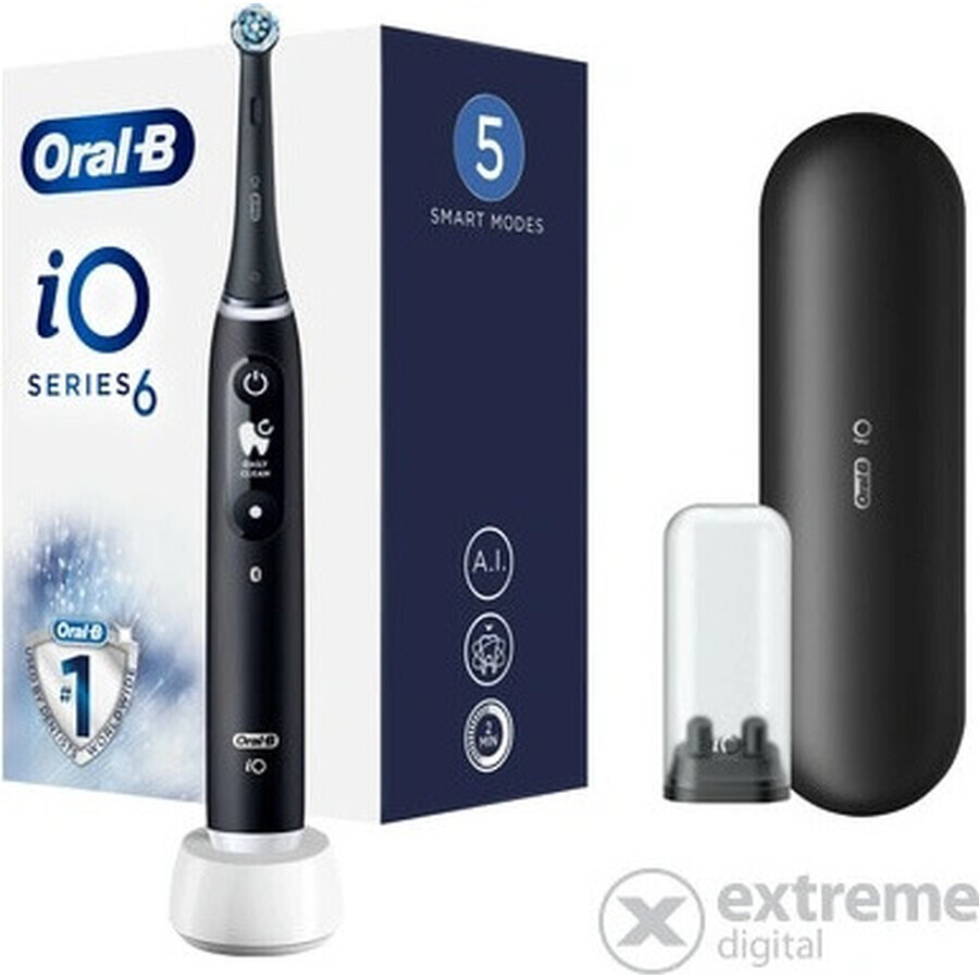 Oral B Oral B iO Series 6 Zwart 1×1 elektrische tandenborstel, elektrische tandenborstel