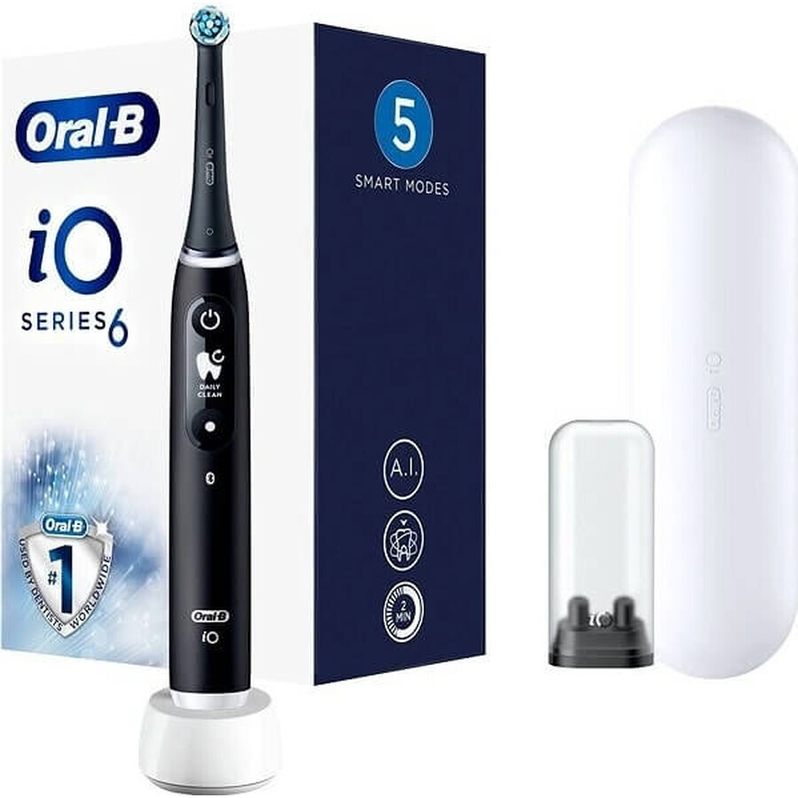 Oral B Oral B iO Series 6 Zwart 1×1 elektrische tandenborstel, elektrische tandenborstel