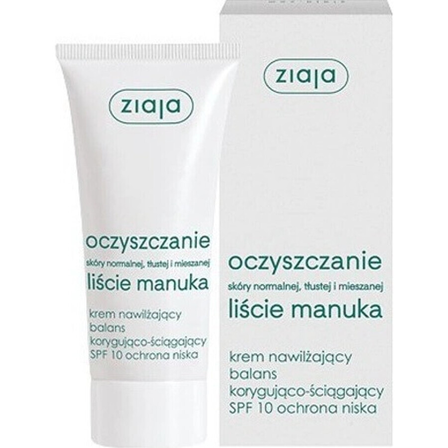 Ziaja Manuka - crema giorno normalizzante per pelli grasse e miste 12+ 1×50 ml, crema giorno