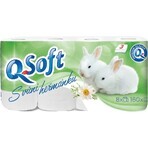 Q SOFT Bianco 3 veli carta igienica bianca 1×8 pezzi, 160 pezzi