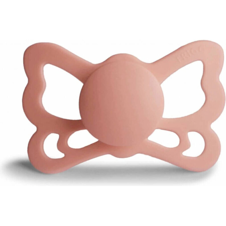 FRIGG Butterfly Succhietto anatomico in silicone Pretty in Peach, 0-6m 1×1 pz, succhietto in silicone