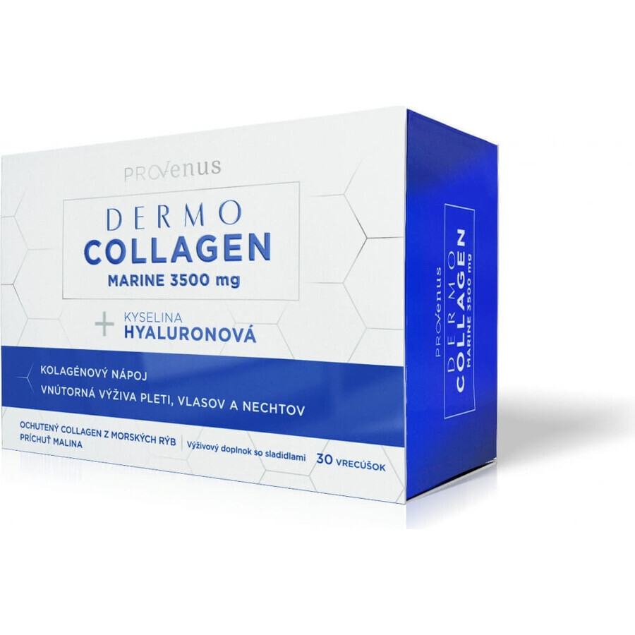 DermoCollagen Marine 3500 mg ProVenus 1×30 buc, aromă de zmeură