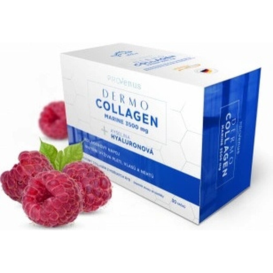 DermoCollagen Marine 3500 mg ProVenus 1×30 buc, aromă de zmeură