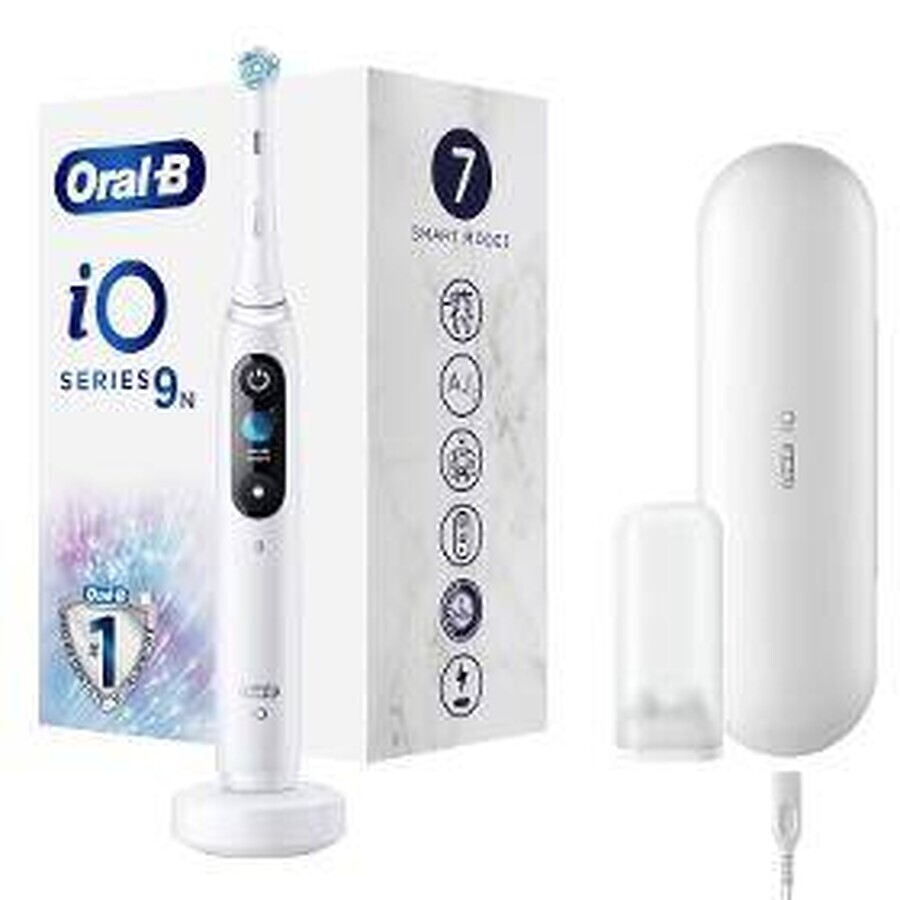 Oral B EK iO Series 9 Nero onice + portaspazzolino + custodia da viaggio 1×1 set, spazzolino elettronico