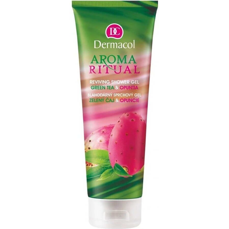 Dermacol Duschgel Aroma Ritual Grüner Tee und Kaktusfeige 1×250 ml, spendet der Haut Feuchtigkeit