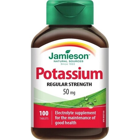 JAMIESON POTASIUM 50 mg 1×100 tbl, potasiu