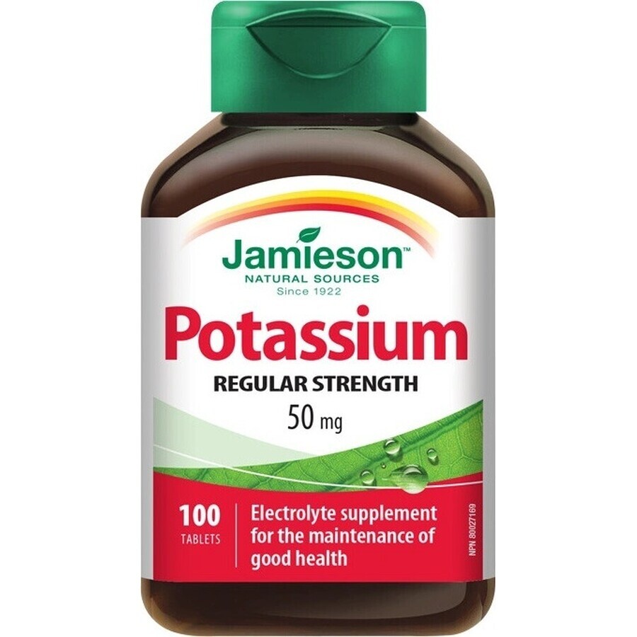 JAMIESON POTASIUM 50 mg 1×100 tbl, potasiu