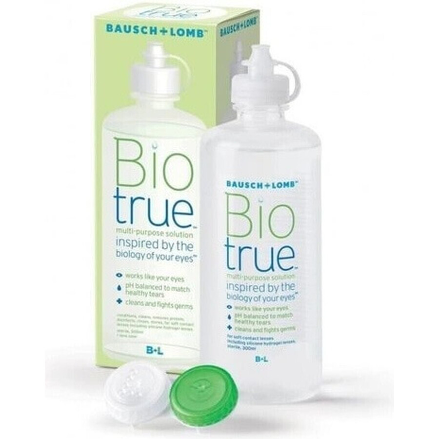 Soluzione multifunzionale Biotrue 1×300 ml, soluzione per lenti