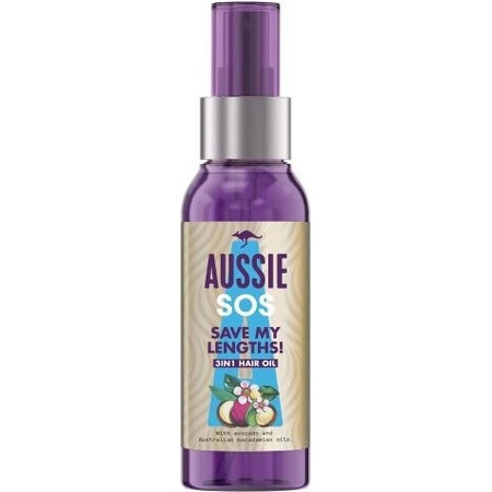 Aussie SOS Save My Lengths! Olio per capelli 3 in 1 1×100ml, olio per capelli 3 in 1