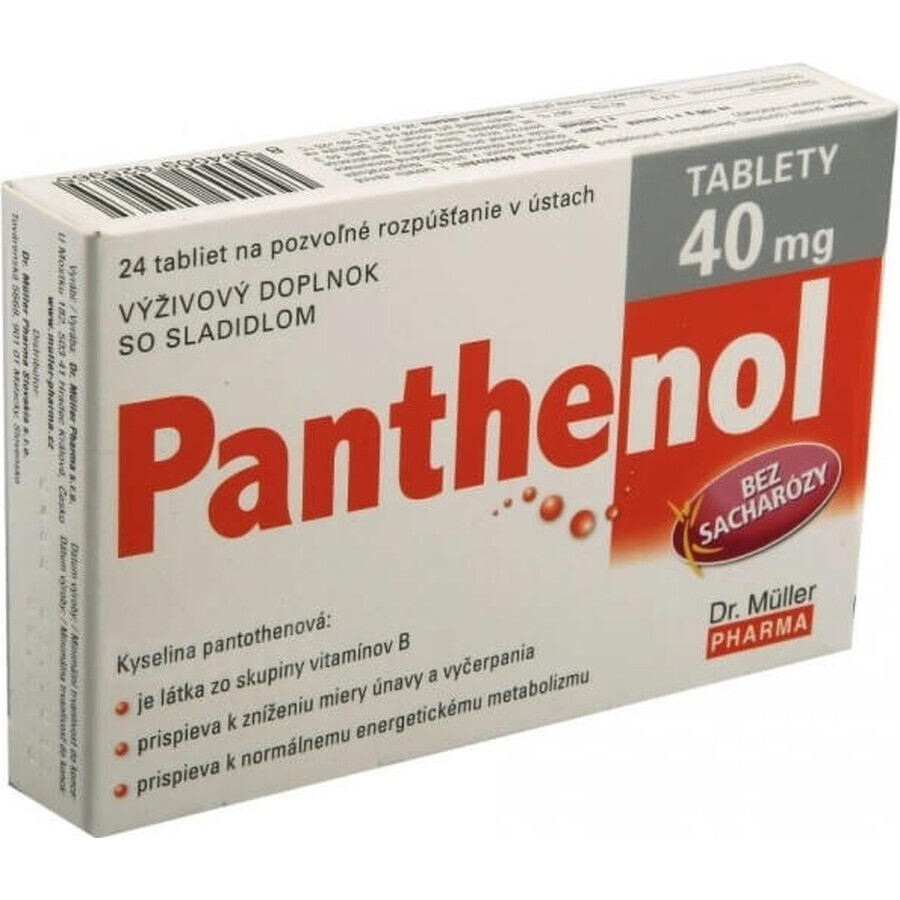 Dr Müller PANTHENOL 40 MG 1×24 tbl, integratore alimentare