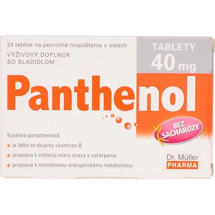 Dr Müller PANTHENOL 40 MG 1×24 tbl, integratore alimentare