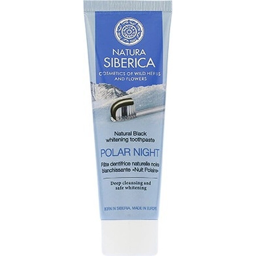 Natura Siberica dentifricio sbiancante nero "Polar Night" 1×100 g, dentifricio