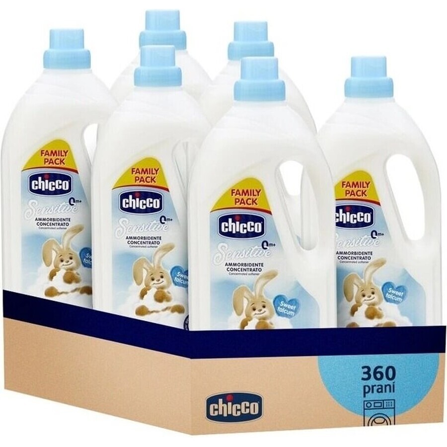 6x CHICCO CHICCO Acondicionador concentrado en polvo para tejidos 1,5 l (60 lavados) 6×1500 ml, acondicionador para tejidos