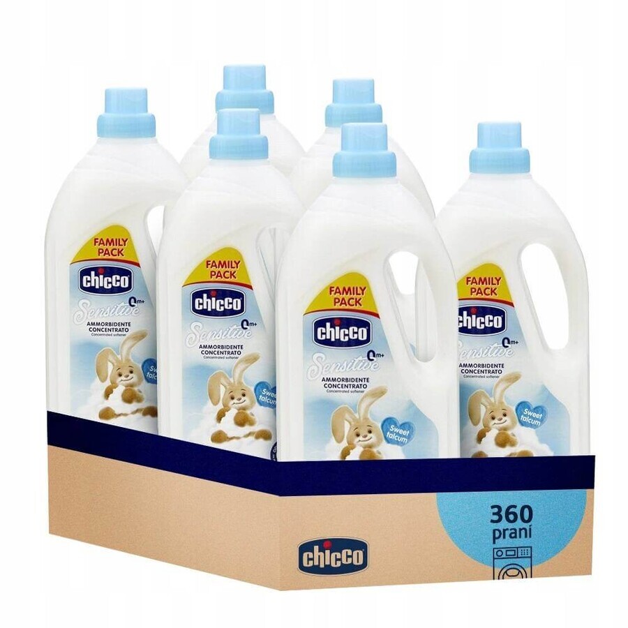 6x CHICCO CHICCO Acondicionador concentrado en polvo para tejidos 1,5 l (60 lavados) 6×1500 ml, acondicionador para tejidos