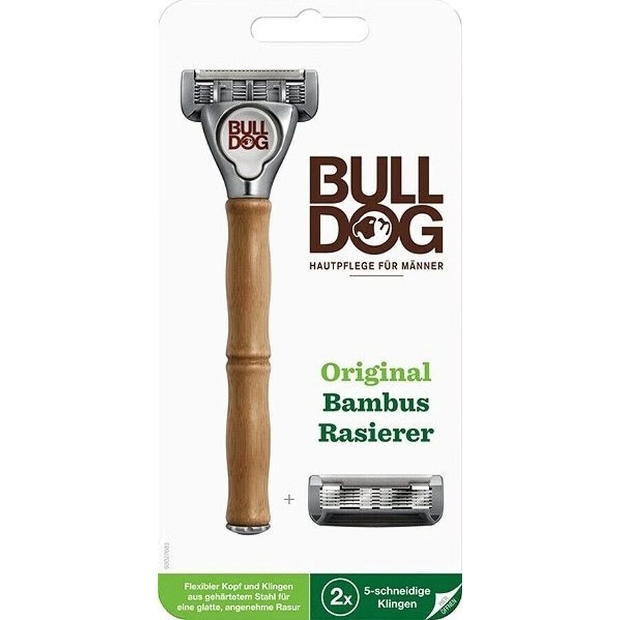 Rasoio Bulldog Bulldog Original Bamboo + 2 testine di ricambio Set 1×1, rasoio + 2 testine di ricambio