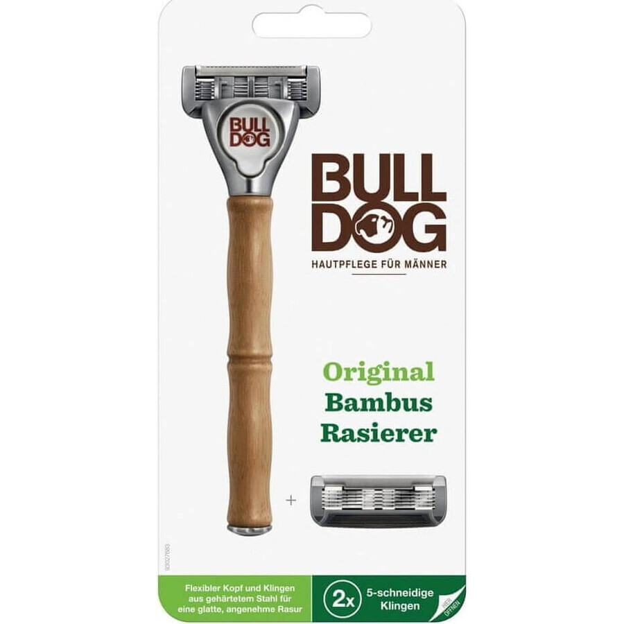 Rasoio Bulldog Bulldog Original Bamboo + 2 testine di ricambio Set 1×1, rasoio + 2 testine di ricambio