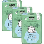 Muumi Baby Pants 5 Maxi+ 10-15 kg, monthly pack of eco diaper pants 1×114pcs, eco diaper pants