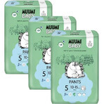 Muumi Baby Pants 5 Maxi+ 10-15 kg, monthly pack of eco diaper pants 1×114pcs, eco diaper pants