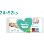 Pampers Sensitive Box Doekjes Plastic Vrij 24x52st 24×52st