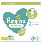 Pampers Sensitive Box Doekjes Plastic Vrij 24x52st 24×52st