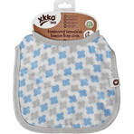 XKKO Bavaglino in bambù Scandinavian Baby Baby Blue Cross 1×1 pz.