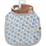 XKKO Bavaglino in bambù Scandinavian Baby Baby Blue Cross 1×1 pz.