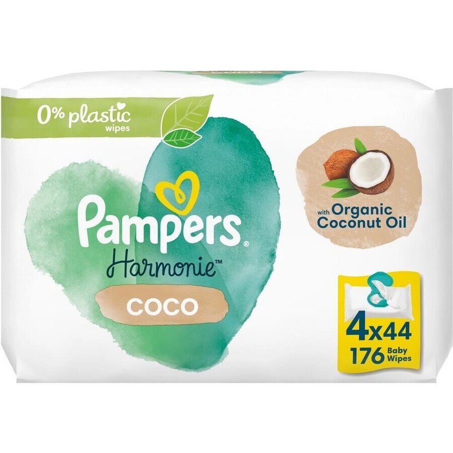 PAMPERS HARMONIE PROTECT&CARE WIPES 176KS 1×176 buc, șervețele umede