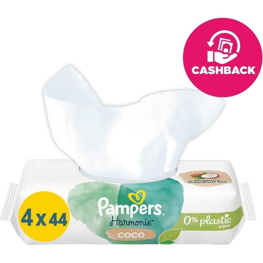 PAMPERS HARMONIE PROTECT&CARE WIPES 176KS 1×176 buc, șervețele umede