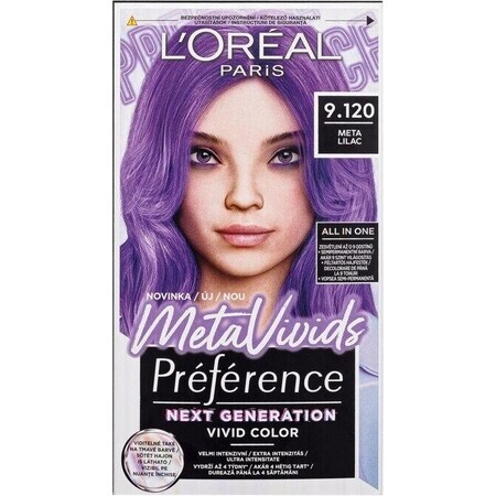 L'Oréal Paris Preférence Meta Vivids Meta Lila 1×1 ud, coloración permanente