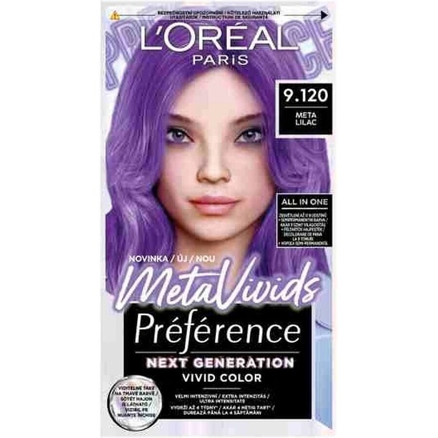 L'Oréal Paris Preférence Meta Vivids Meta Lila 1×1 ud, coloración permanente