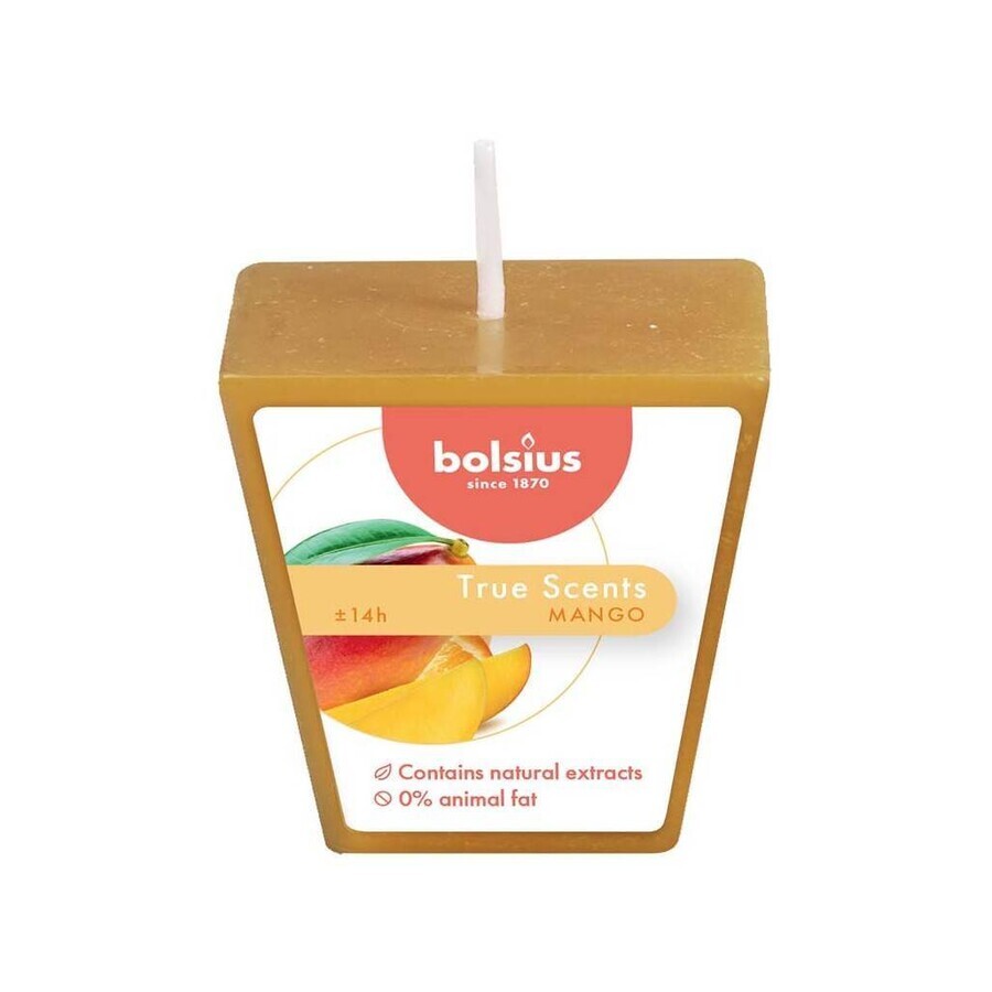 Bolsius Aromatic 2.0 Votive Mango, scented candle 1×1 pc, size 48 mm