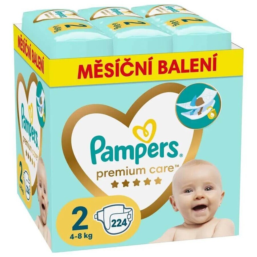 Pampers Premium MBP S2 224pcs (4-8kg) 1×224 pcs diapers