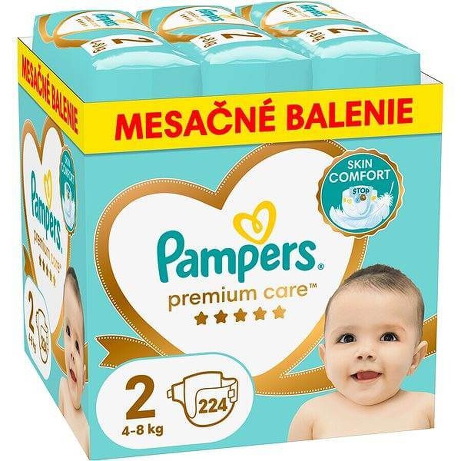 Pampers Premium MBP S2 224pcs (4-8kg) 1×224 pcs diapers