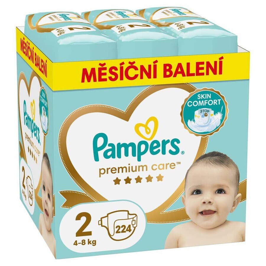 Pampers Premium MBP S2 224pcs (4-8kg) 1×224 pcs diapers