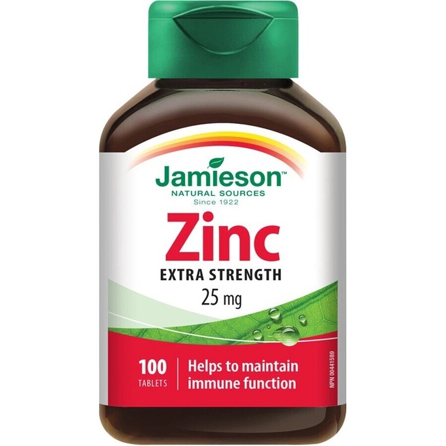 JAMIESON ZINOC 25 mg 1×100 tbl, zinc