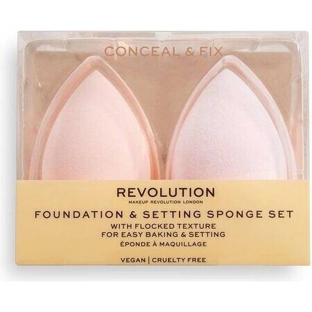 Revolution Conceal & Fix Setting Set 1×1 make-up sponsje