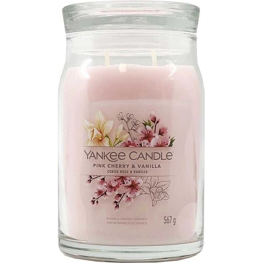 Yankee Candle Signature large candle Pink Cherry & Vanilla 1×567 g, bougie parfumée