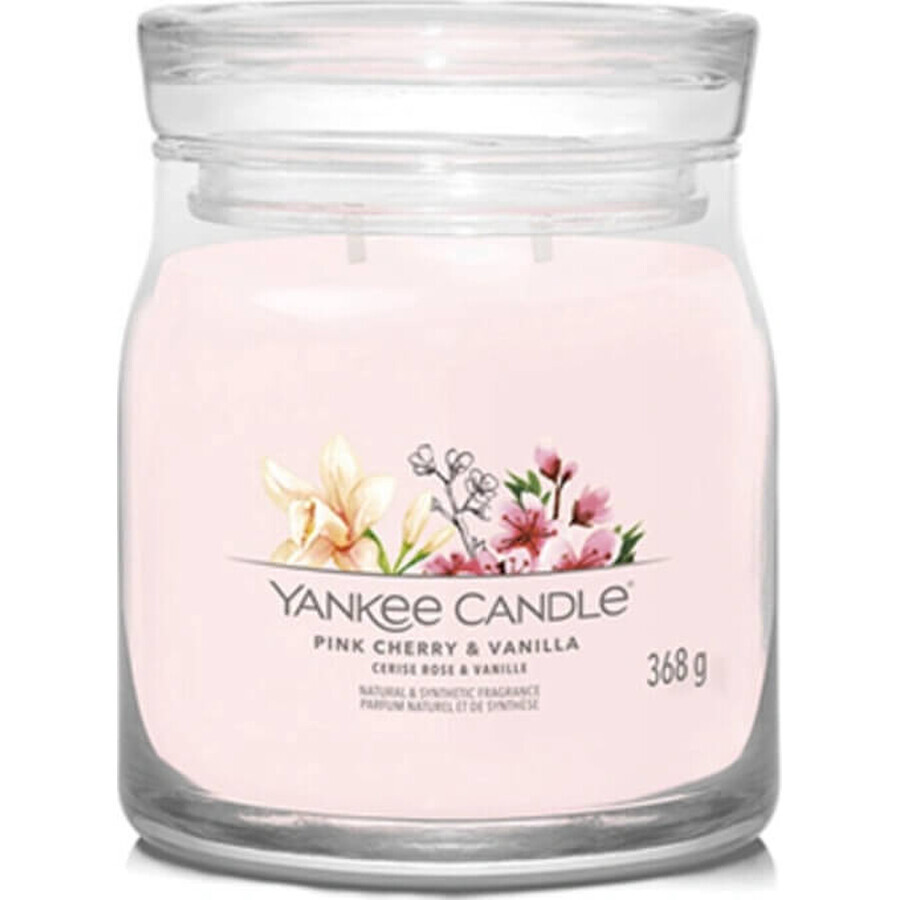 Yankee Candle Signature large candle Pink Cherry & Vanilla 1×567 g, bougie parfumée